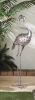 Standing Tall Galvanized Flamingo Statue