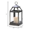 Rustic Silver Contemporary Candle Lantern