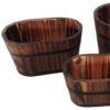 1" X 10" X 7" Brown, Wood Garden Planter - 3 Piece