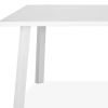 87" White Aluminum Outdoor Dining Table