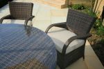 211" X 55" X 32" Brown 7 Piece Outdoor Dining Set With Washed Cushion