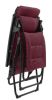 28" Dark Red and Black Metal Zero Gravity Chair with Dark Red cushion