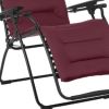 28" Dark Red and Black Metal Zero Gravity Chair with Dark Red cushion