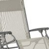 27" Beige and Gray Metal Zero Gravity Chair