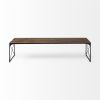 Rectangular Mango Woodmedium Brown Top And Black Iron Base Accent Bench