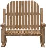 Rustic And Natural Cedar Two-Person Adirondack Rocking Chair