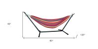 Regatta Stripe Classic 2 Person Hammock With Stand