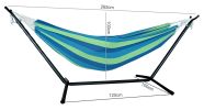 Blue And Green Stripe Classic 2 Person Hammock With Stand