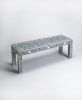 Blue And Ivory Bone Inlay Bench