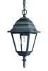 Matte Black Beveled Glass Outdoor Hanging Light