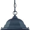 Two Light Matte Black Carousel Lantern Hanging Light