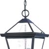 Three Light Bronze Glass Hanging Lantern Light