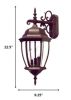 Dark Brown Hanging Ornamental Lantern Wall Light