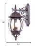 Three Light Dark Brown Hanging Glass Globe Wall Light