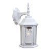 XL White Clear Glass Swing Arm Wall Light Style 2