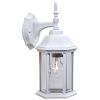 White Clear Glass Swing Arm Wall Light Style 2