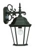 Matte Black Domed Glass Hanging Lantern Wall Light