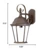 XL Dark Brown Swing Arm Hanging Lantern Wall Light