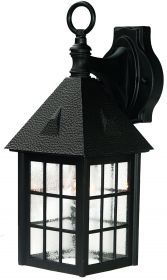 Matte Black House Shaped Wall Light