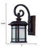 Antique Bronze Frosted Linen Glass Lantern Wall Light