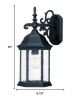 Petite Matte Black Domed Hanging Lantern Wall Light