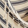 Fringed Blue & Cream Ticking Stripe Hammock Chair