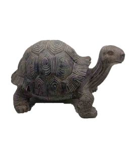 11" Dark Brown Tortoise Indoor Outdoor Statue