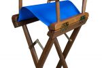 Blue And Brown Solid Wood Director Chair Style 2