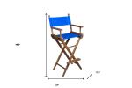 Blue And Brown Solid Wood Director Chair Style 2