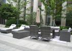 Twelve Piece Outdoor Gray Wicker Multiple Chairs Seating Group Fire Pit Included With Cushions