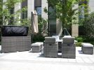 Ten Piece Outdoor Gray Wicker Multiple Chairs Seating Group Fire Pit Included With Cushions