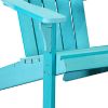 27" Blue Heavy Duty Plastic Adirondack Chair