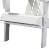 29" White Heavy Duty Plastic Adirondack Chair