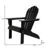 32" Black Heavy Duty Plastic Adirondack Chair