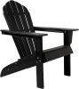 32" Black Heavy Duty Plastic Adirondack Chair