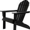 32" Black Heavy Duty Plastic Adirondack Chair