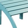 19" Blue Indoor Outdoor Footstool Ottoman