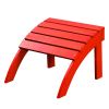 19" Red Indoor Outdoor Footstool Ottoman