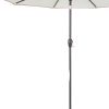 9' Beige And Terracotta Polyester Octagonal Tilt Market Patio Umbrella