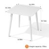 16" White Square Metal Outdoor Side Table