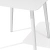 16" White Square Metal Outdoor Side Table