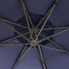 12' Navy Blue Polyester Round Tilt Cantilever Patio Umbrella With Stand