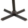 10' Black Polyester Square Tilt Cantilever Patio Umbrella With Stand Style 4