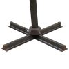 10' Tan Polyester Square Tilt Cantilever Patio Umbrella With Stand Style 4