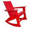 38" Red Heavy Duty Plastic Rocking Chair