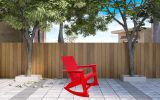 38" Red Heavy Duty Plastic Rocking Chair