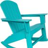 38" Blue Heavy Duty Plastic Rocking Chair Style 2