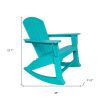 38" Blue Heavy Duty Plastic Rocking Chair Style 2