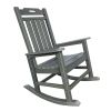 42" Gray Heavy Duty Plastic Rocking Chair