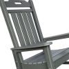 42" Gray Heavy Duty Plastic Rocking Chair